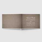 Rustic Burlap Wedding Gastenboek (Volledig)