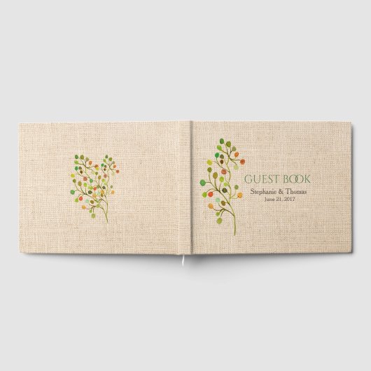 Rustic Burlap Wedding Guest Book Gastenboek (Volledig)