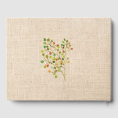 Rustic Burlap Wedding Guest Book Gastenboek (Achterkant)