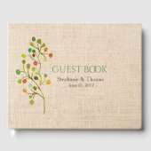 Rustic Burlap Wedding Guest Book Gastenboek (Voorkant)
