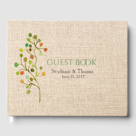 Rustic Burlap Wedding Guest Book Gastenboek