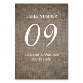 Rustic Burlap Wedding Kaart