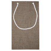 Rustic Burlap Wedding Klein Cadeauzakje (Achterkant)