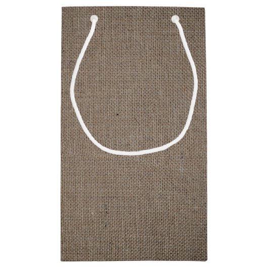 Rustic Burlap Wedding Klein Cadeauzakje (Achterkant)