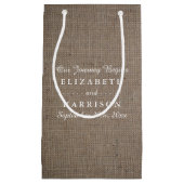 Rustic Burlap Wedding Klein Cadeauzakje (Voorkant)
