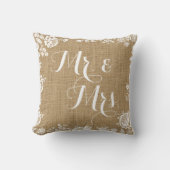 Rustic Burlap Wedding Mr Mrs Sierkussen (Voorkant)