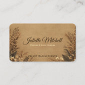 Rustic Burlap Wedding Planner Business Card Visitekaartje (Voorkant)