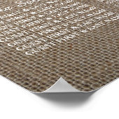 Rustic Burlap Wedding Poster (Hoek)