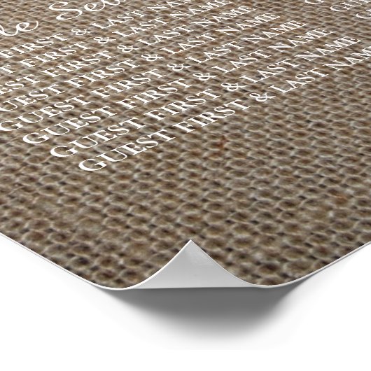 Rustic Burlap Wedding Poster (Hoek)