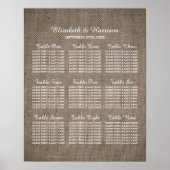 Rustic Burlap Wedding Poster (Voorkant)