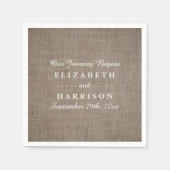 Rustic Burlap Wedding Servet (Voorkant)
