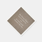 Rustic Burlap Wedding Servet (Hoek)