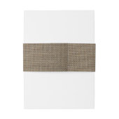 Rustic Burlap Wedding Uitnodigingen Wikkel (Achterkant Voorbeeld)