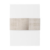 Rustic Burlap Wedding Uitnodigingen Wikkel (Achterkant Voorbeeld)