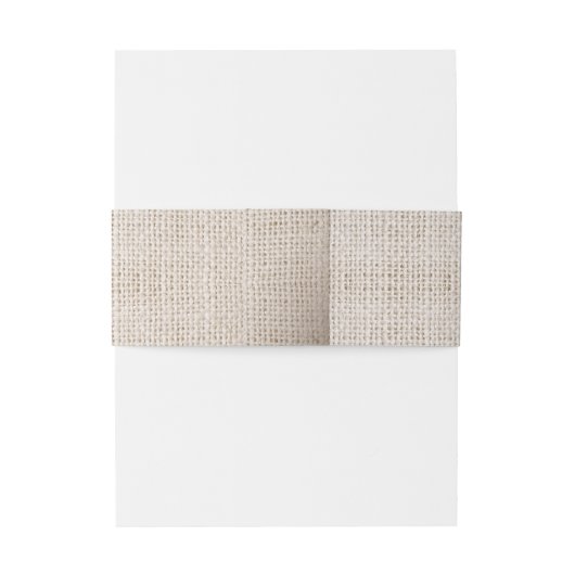 Rustic Burlap Wedding Uitnodigingen Wikkel (Achterkant Voorbeeld)