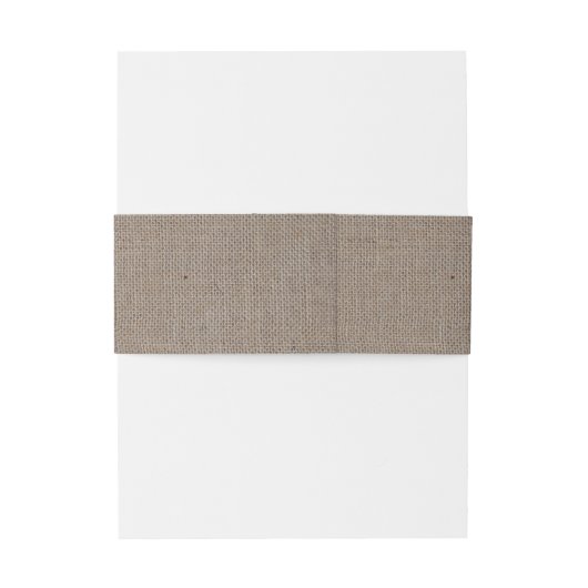 Rustic Burlap Wedding Uitnodigingen Wikkel (Achterkant Voorbeeld)