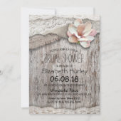 Rustic Burlap White Lace Floral Barn Vrijgezellenf Kaart (Voorkant)