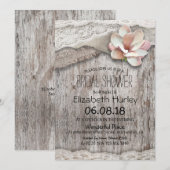 Rustic Burlap White Lace Floral Barn Vrijgezellenf Kaart (Voorkant / Achterkant)