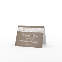 Rustic Burlap &  White Lace Weddig