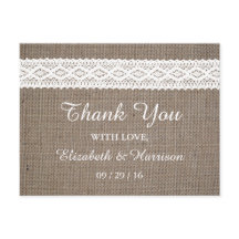 Rustic Burlap &  White Lace Wedding