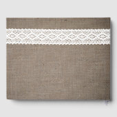 Rustic Burlap &  White Lace Wedding Gastenboek (Achterkant)