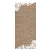 Rustic Burlap &  White Lace Wedding Menu (Achterkant)