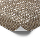 Rustic Burlap &  White Lace Wedding Poster (Hoek)