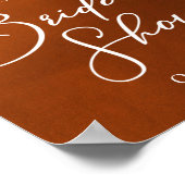 Rustic Burnt Orange Bridal Shower Welcome Poster (Hoek)