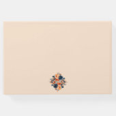 Rustic Burnt Oranje en Blue Wedding Gastenboek (Achterkant)