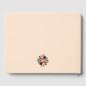 Rustic Burnt Oranje en Blue Wedding Gastenboek (Achterkant)