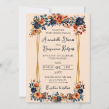 Rustic Burnt Oranje en Blue Wedding