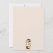 Rustic Burnt Oranje en Moss Green Rozen Wedding Kaart (Achterkant)