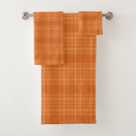 Rustic Burnt Oranje en Yellow Autumn Pset  Bad Handdoek