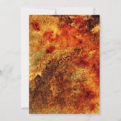 Rustic Burnt Oranje gemarmerde huwelijksuitnodigin Kaart (Achterkant)