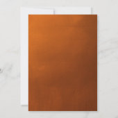 Rustic Burnt Oranje Gradient Autumn Vrijgezellenfe Kaart (Achterkant)