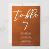 Rustic Burnt Oranje herfst Wedding Seating Chart (Voorkant)