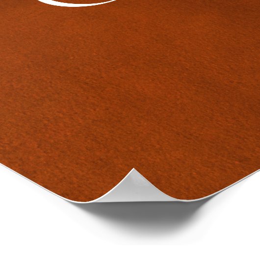 Rustic Burnt Oranje Welkom op onze herfstbruiloft Poster (Hoek)