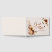 Rustic Burnt Sienna Beige Fall Leaves Wedding  Gastenboek (Volledig)