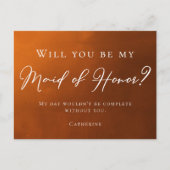 Rustic Burnt Sinaasappel... ben je mijn vriendin? Briefkaart (Voorkant)