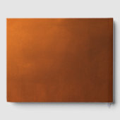 Rustic Burnt Sinaasappel Couple Foto herfst Wedden Gastenboek (Achterkant)