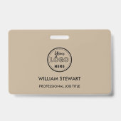 Rustic Business Logo Company Employee Personal Badge (Achterkant)