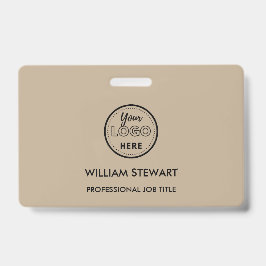 Rustic Business Logo Company Employee Personal Badge