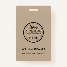 Rustic Business Logo Company Employee Personal Badge
