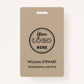Rustic Business Logo Company Employee Personal Badge (Achterkant)