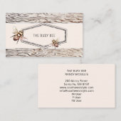 Rustic Busy Bee Weathered Wood Retail Visitekaartje (Voorkant / Achterkant)