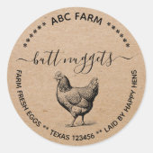 Rustic Butt-nuggets eierkartonnen label (Voorkant)