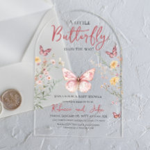Rustic Butterfly Wildflower Floral Baby shower