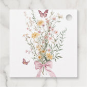 Rustic Butterfly Wildflower Floral Baby shower Bedankjes Labels (Achterkant)