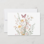 Rustic Butterfly Wildflower Floral Baby shower Bedankkaart (Achterkant)