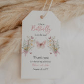 Rustic Butterfly Wildflower Floral Baby shower Cadeaulabel